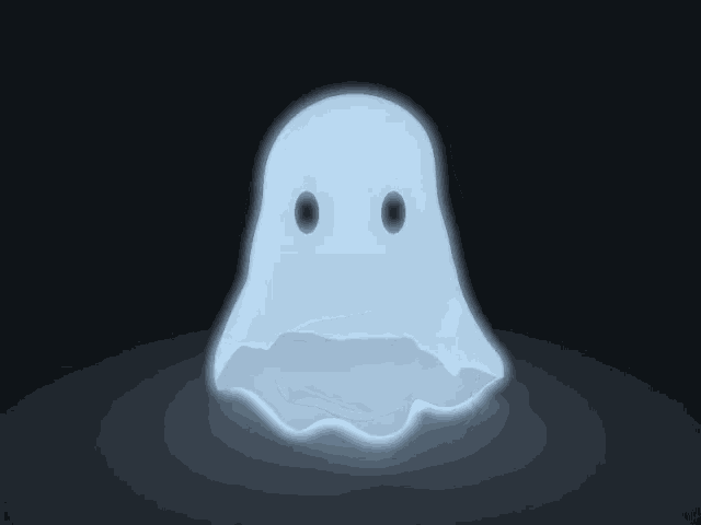 A cute glowing ghost