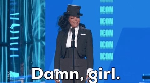 Janet Jackson said "Damn Girl!" on the Billboard Music Awards