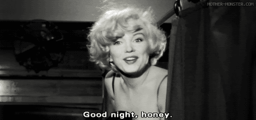 Marilyn Monroe saying good night
