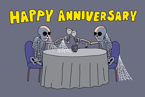 A skeleton couple dating