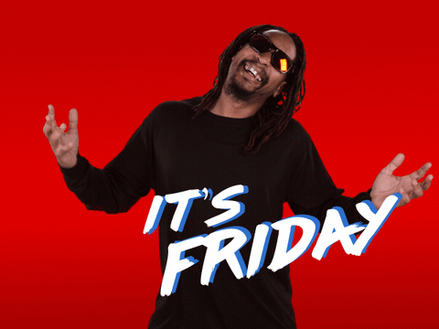 Lil Jon is dancing on a red background to remind you that it's Friday