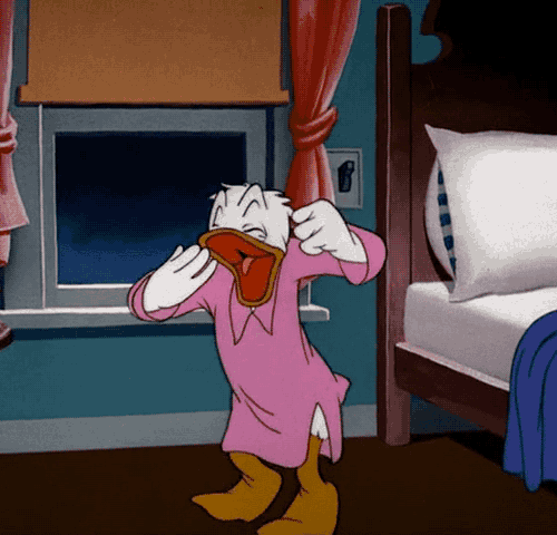 Donald Duck just woke up