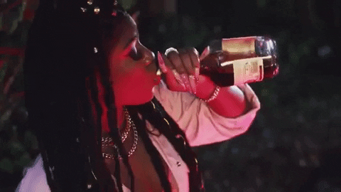 This woman takes on a whole bottle of liquor