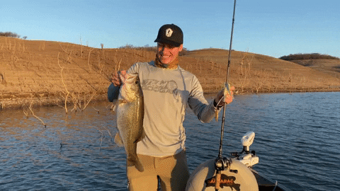 An angler caught a large bass