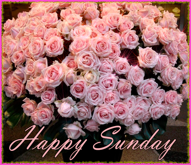 A large bouquet of pink glittering flowers for a happy Sunday