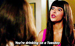 This lady is telling you that you are drinking on a Tuesday