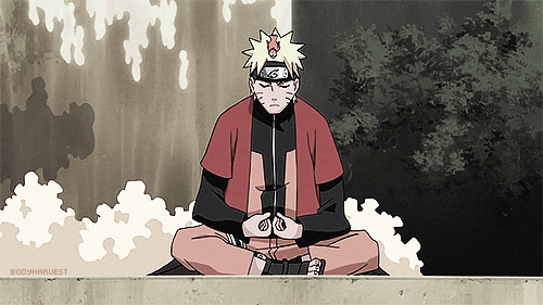 Naruto meditating in Sage mode