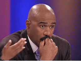 Steve Harvey shakes his head and can't believe it