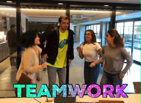 These people give high-fives for the teamwork