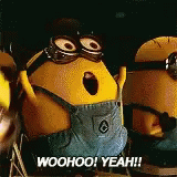 This minion is super excited
