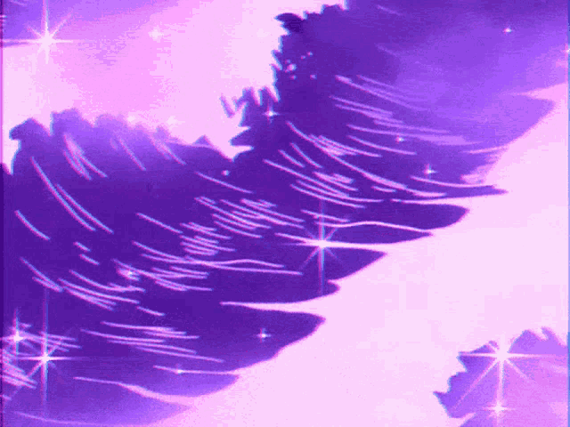 Glittering purple waves