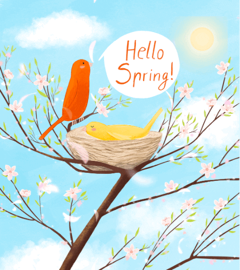 This bird welcomes the first day of spring