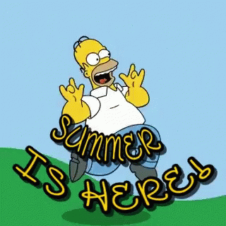 Homer is excited for the first day of summer