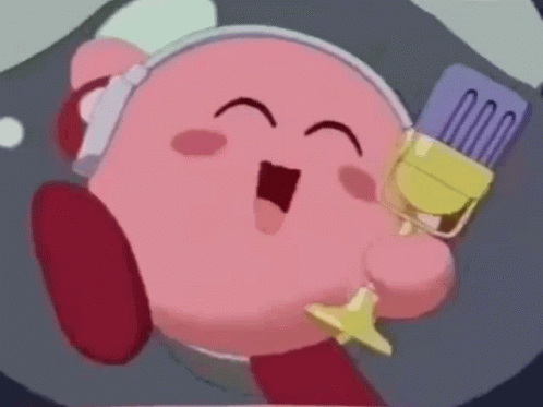 A singing Kirby