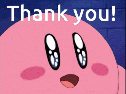 Kirby says thank you!