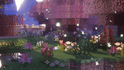 A beautiful Minecraft garden