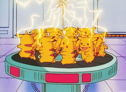 These Pikachus are working together to power up the machine