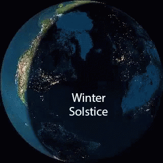 A GIF of the earth during Winter Solstice